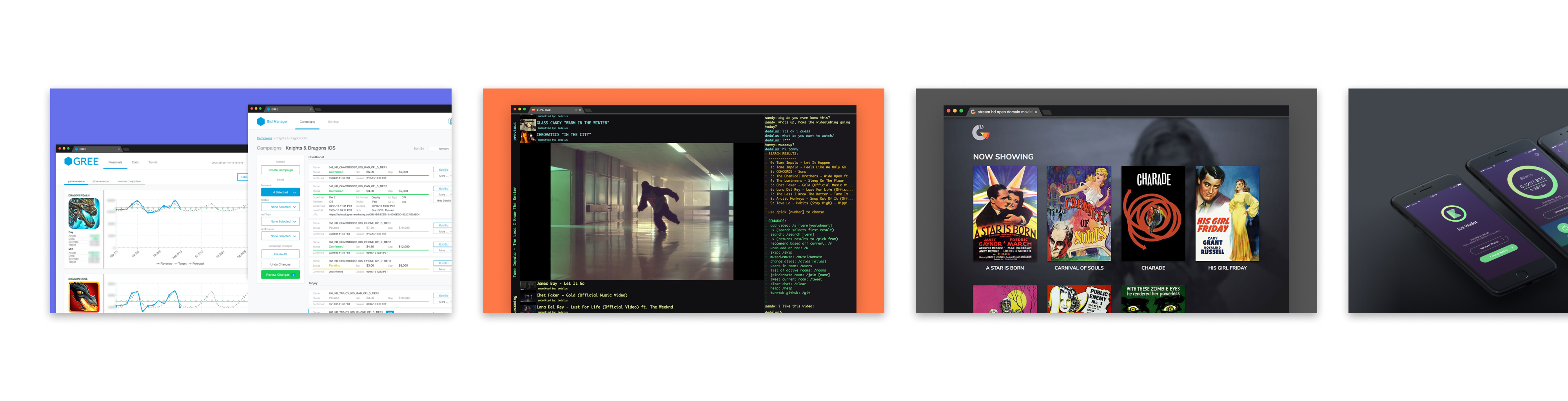 Odds & ends hero image showing a few designs for side-projects Einars Odinecs has worked on