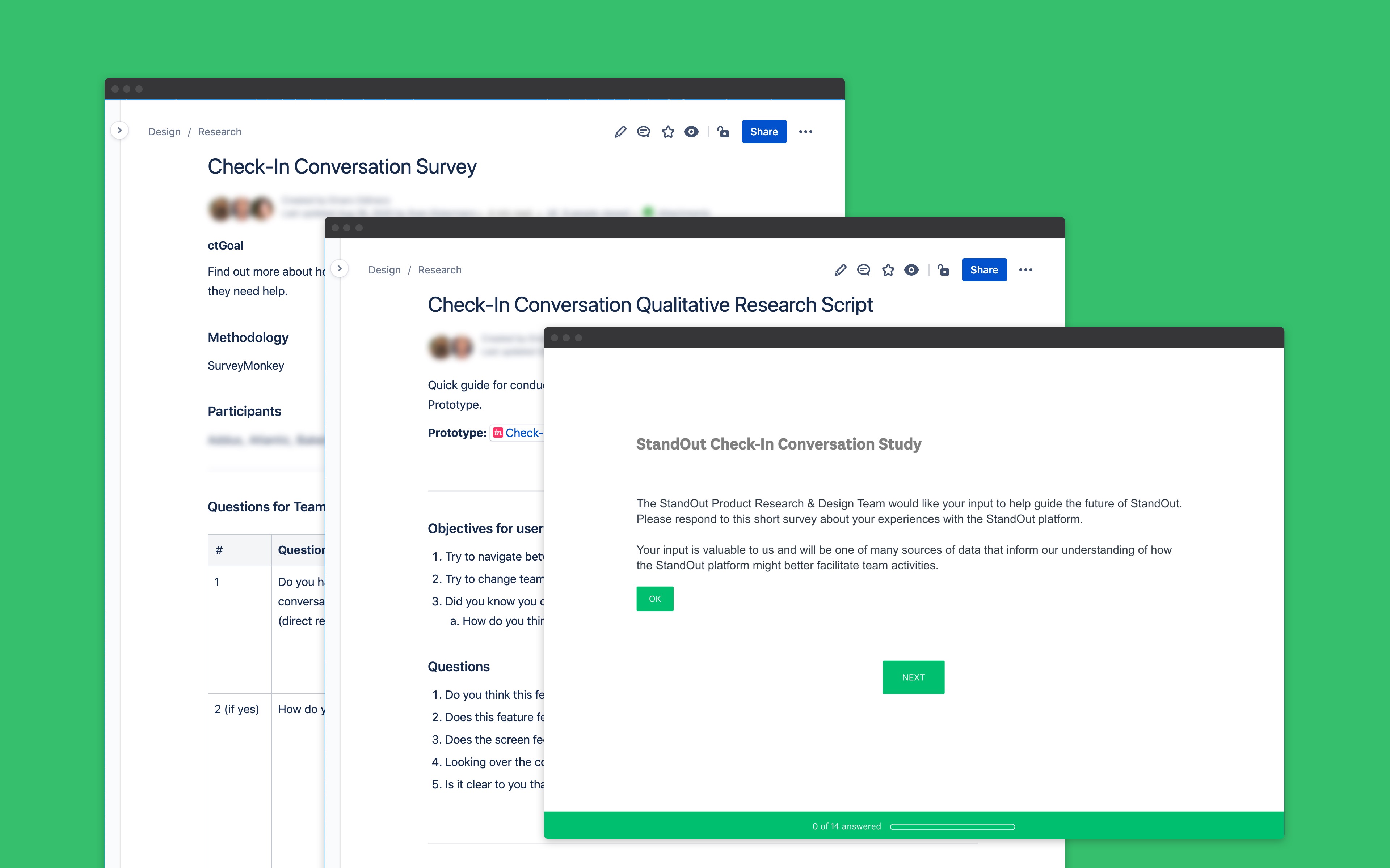 Survey and user interview script for StandOut Coaching Intelligence