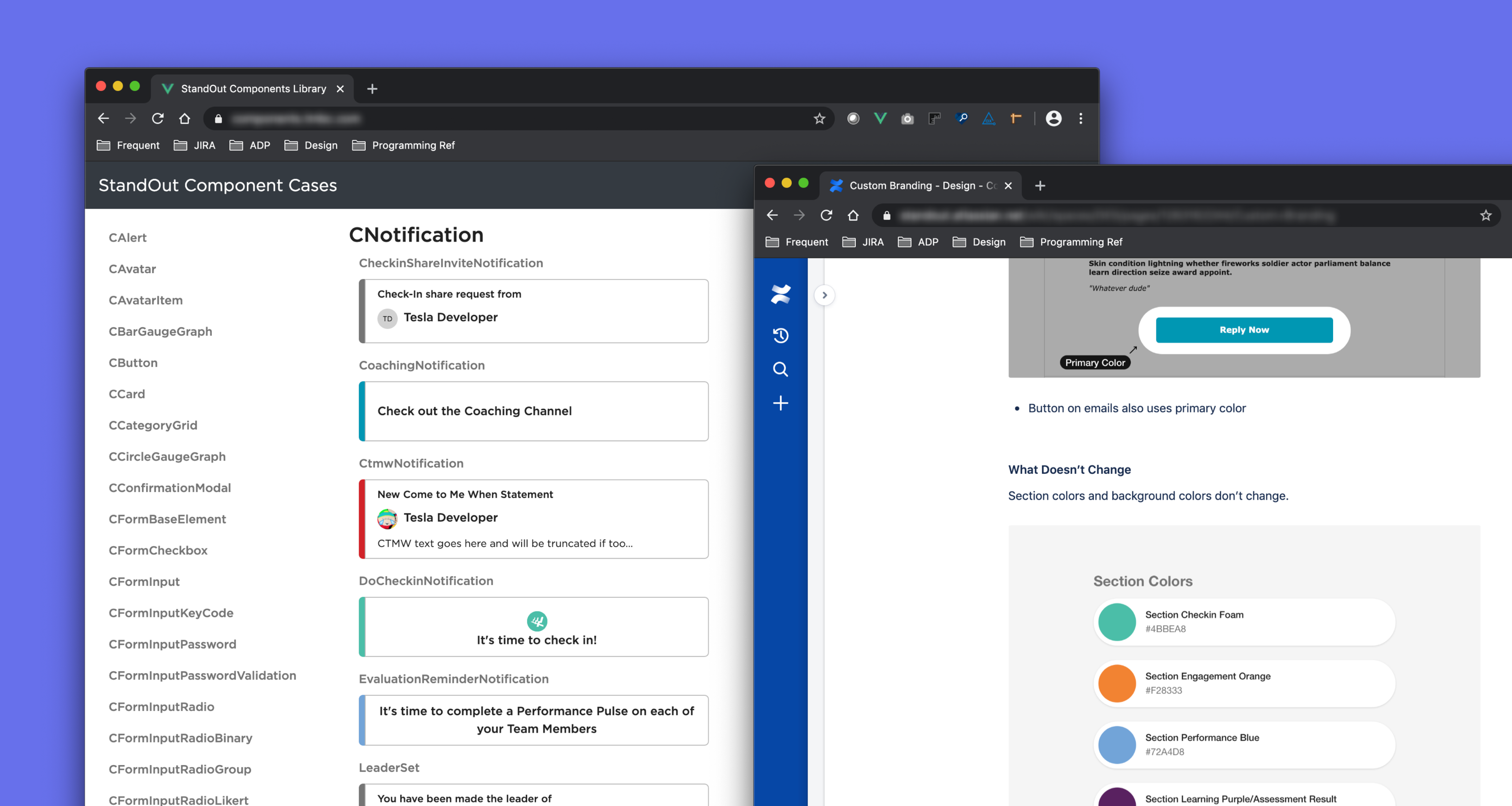 Internal component showcase & documentation
